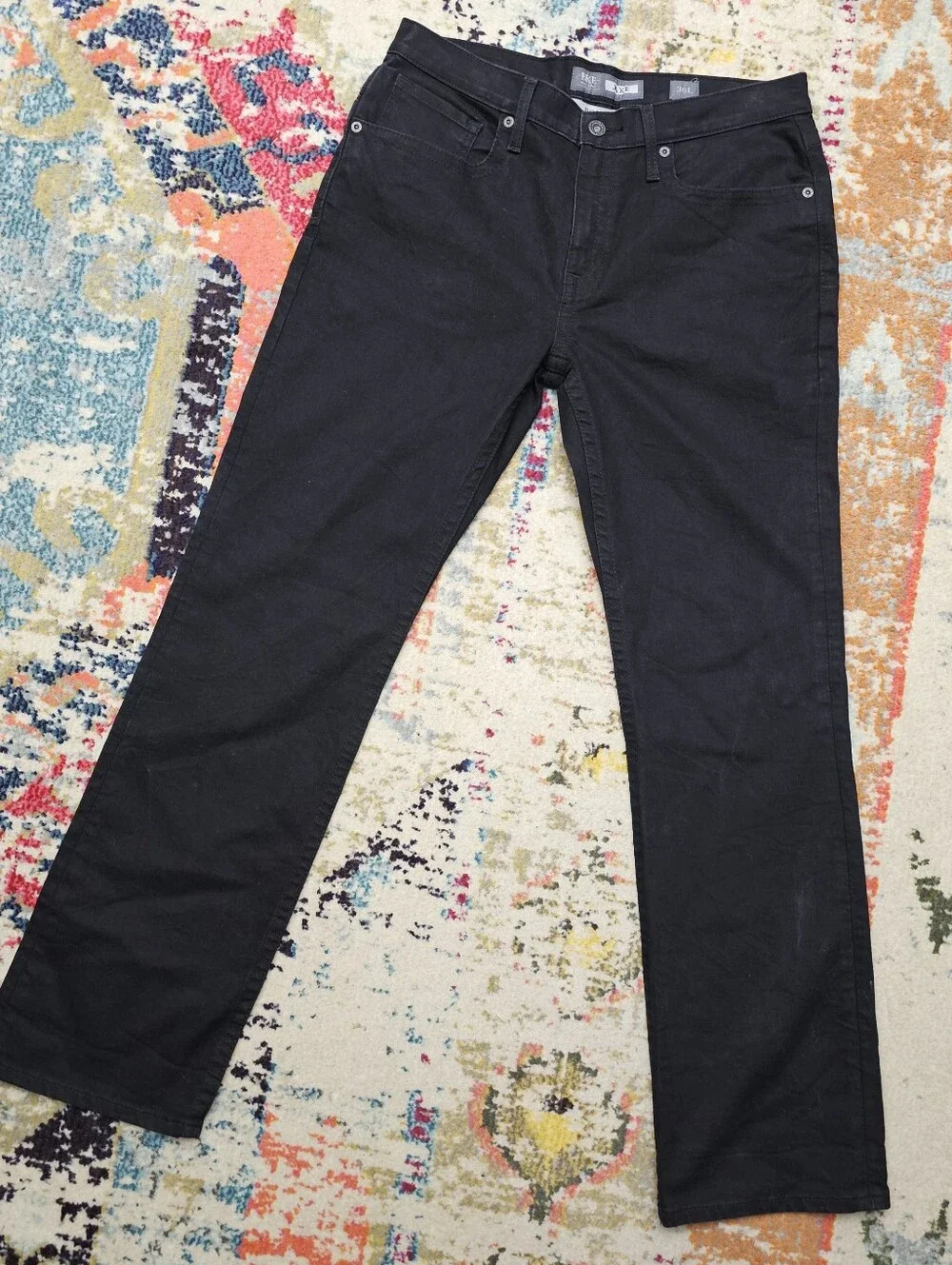 BKE Buckle Jake Men's Bootleg Denim Jeans Size 36L Measures 36 x 34 Black